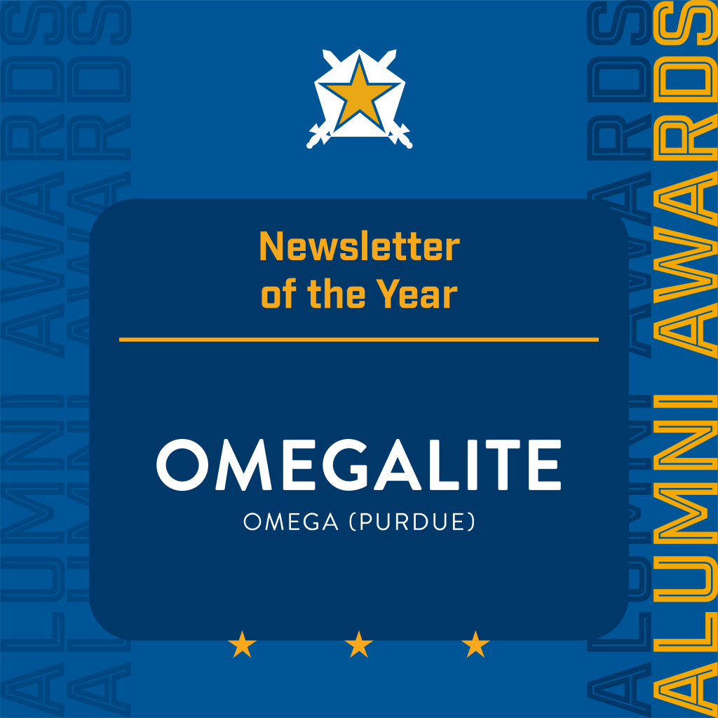 Newsletter of the Year Omegalite Omega Purdue Pi Kappa Phi